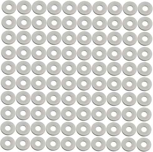 KrrNFYSG Flat Washers 100pcs Flat Washers 304 Stainless Steel Lock Washer Spacers Flat