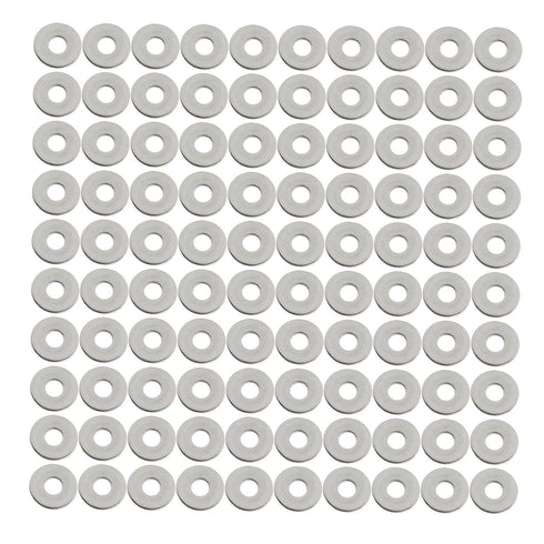 PZEOB Flat Gasket 100pcs Flat Washers 304 Stainless Steel Lock Washer Spacers Flat