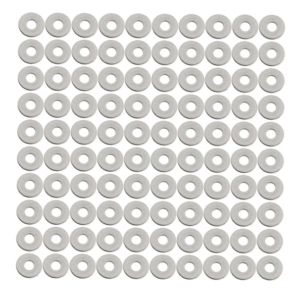 PZEOB Flat Gasket 100pcs Flat Washers 304 Stainless Steel Lock Washer Spacers Flat