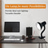 Xtricity Clip on Desk Lamp, 360° Flexible Gooseneck with 6W A19 Bulb, 10.25” Height Black Finish Reading Light (2 Pack)