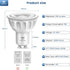 Torkase GU10 LED Bulbs, 5W 50W Equivalent, 2700K Warm White, 120V 500LM Dimmable Track Light, 6 Pack