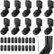 10PCS 4040 Corner Bracket L-Shape Connector for 4040 Aluminum Extrusion Accessories (Black)