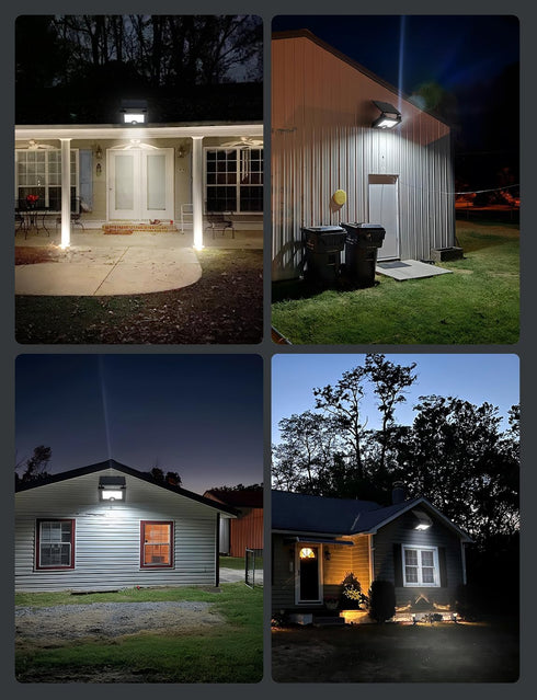 122 2 Pack Solar Flood Light, LEDs Bright Motion Sensor Outdoor Lights, Dusk-to-Dawn Solar Powered Security Light