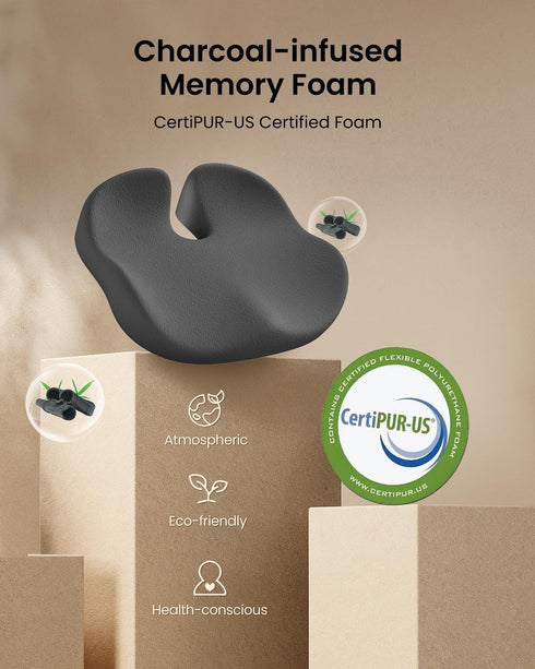 Tailbone ProtoArc Extra Large Seat Cushion for Pain Relief, Seat Cushions for Office Chairs, Extra Cover, Ergonomic