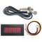 DIGITEN 4 Digital Red LED Tachometer RPM Speed Meter with Hall Proximity Switch Magnet Sensor NPN