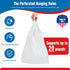 500 Pack (11.5x 6.5 21) Fuxury ( Plain White Plastic Bags with Handles for Small Business in Bulk, T Shirt Shopping Bag