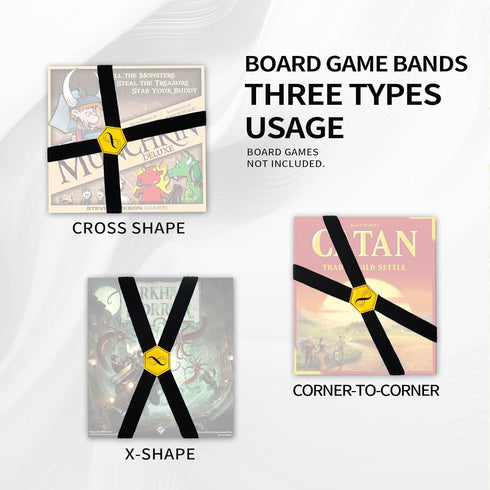 Yrsssa Organizer(2pcs) Board Game Box Elastic Bands - Keep Your Board Games, Tabletop Games, RPGs,Card Games & Other
