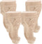 POPETPOP 4pcs Carved Solid Wood Furniture Legs 12x6cm for Sofa, Coffee Table,