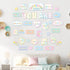 Pastel Affirmation Station Rainbow Motivational Bulletin Board Set for Classroom Decor, Mental Health Posters, Positive