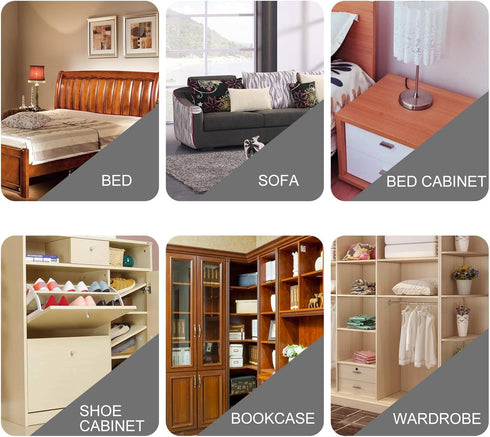 8cm 4pcs Set, POPETPOP Matte Black Metal Sofa Legs and Cabinet Feet, Furniture Support Feet for Bathroom Vanity, Tv