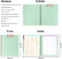 Clipboard with Storage, Cute Notepad Clipboard, 5 Folders and 10 Pockets, Foldable Letter Size Clipboard (Green)