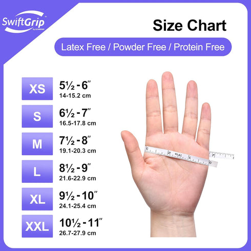 Disposable Nitrile Exam Gloves, 3-mil Small Box of 50, Violet Latex-Free for Medical Cleaning Cooking
