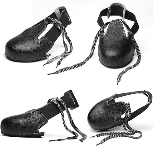 Steel Toe Covers for Shoes, No Slip Metal Protector Cap for Workplace Men Women (Black 2.0)