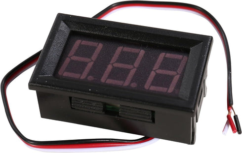 3-Wire Digital Voltmeter DC 0.00-30.0V with Green LED Display and Reverse Polarity Protection by HWMATE
