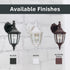 14.25 Inch 2461-WH Designers Fountain Waterbury Outdoor Light Fixture, Exterior Wall Lantern Sconce for Front Door