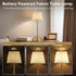 YIEONSHION Dimmable Portables Cordless Table Lamp, Fabric Shade Desk Lamp, Rechargeable Battery Powered Lighting, Light