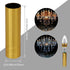 Generic 6PCS 25 100mm Gold Metal Chandelier Candle Light Cover Sleeves Replacement Part Chandelier Cover Tube x