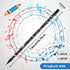 Music Note Pencils, Music Themed Round White Black Pencils with Eraser for School Office Supplies, 7 Inches (24 Pieces)