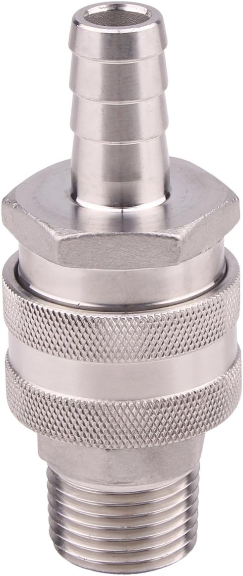 DERNORD Stainless Steel Quick Disconnect Set - Beer Brewing Connector Kit, Pack of 2