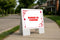 Massage Oil Packages Red Frame With Hearts Up Arrows A-Frame Single Sided