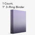 U Brands Eco-Conscious Celestial 1" Binder, Purple, Gold Metal O-Rings