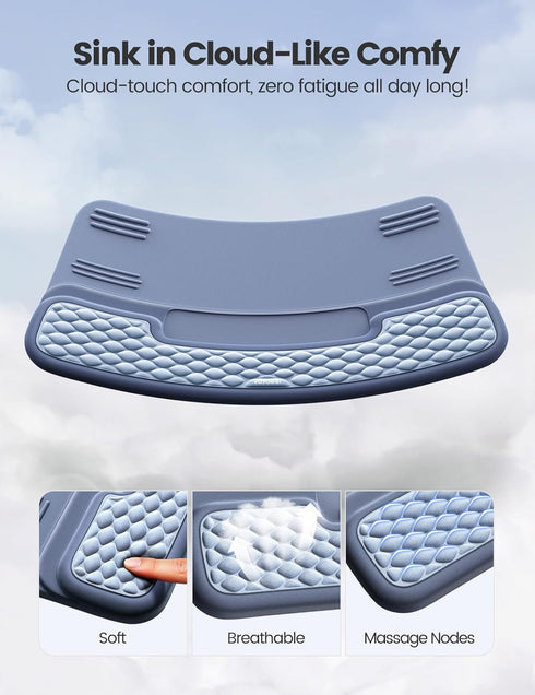 Vaydeer Wrist Rest with Keyboard Stand, Computer Wrist Support Pad, Ergonomic Keyboard Riser Holder Lift Tray