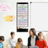 Daily Schedule Pocket Chart with 13+1 Pockets, 18 Dry Eraser Cards, Over Door Mountings for Classroom, Office (Black)