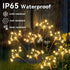 2 Pack JJGoo Solar Garden Lights, New Upgraded Solar Swaying Starburst Light, Waterproof Fireworks Outdoor Lights, Yard