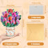 Ethanberg 3 Pack 3D 3D Paper Flower Pop Up Cards, Carnation Sunflower Lavender Flower Bouquet Greeting Cards, Flowers