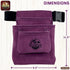 Graintex SS2082 3 Pocket Nail & Tool Pouch, Purple Suede Leather with 2 Webbing Belt for Handymen