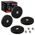 ULIBERMAGNET 4Pack Anti-Scratch Neodymium Magnet, Rubber Coated with M4 Female Thread for Strong Mounting