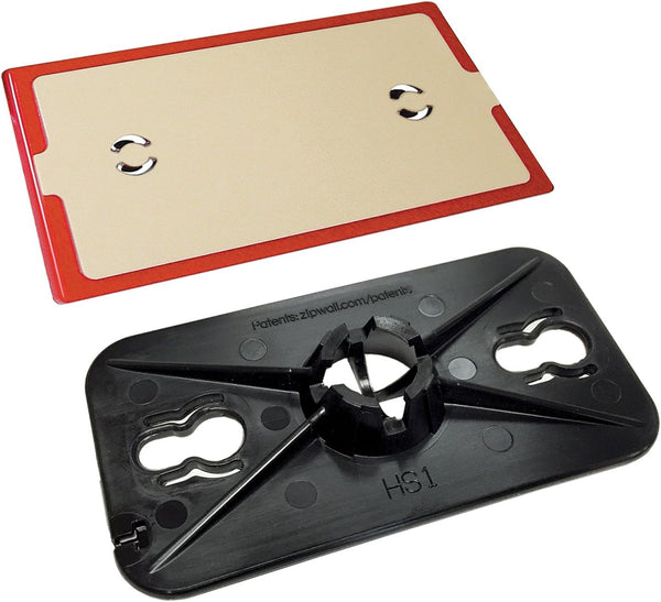 ZipWall TPH1 Head, Non-Skid Plate, Black, Red