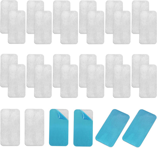 Peacetream 30 Pcs Adhesive Metal Strips for Magnets, Metal Plates for Magnetic Mount