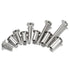 100 Sets M6x15/20/30/40/50mm Silver Bolts and Nuts Set - Carbon Steel Hex Socket