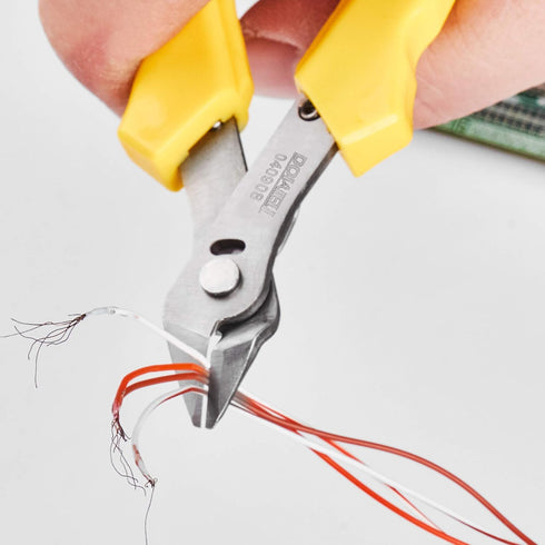 DOWELL Flush Cutter Micro Wire Cutters 5 Inch Stainless Steel Precision Side Cutting Pliers for Soft Wires