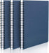 EUSOAR Hardcover Spiral Ruled Notebook - A5, 3packs, 5.5"X8.3", 120 Pages, Blue Lined Travel Journal, Memo Notepad