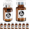 Ks-Tek 10 Sterile Empty Vials with Self Healing Injection Port, Aluminum Plastic Cap, 2ml Amber