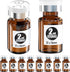 Ks-Tek 10 Sterile Empty Vials with Self Healing Injection Port, Aluminum Plastic Cap, 2ml Amber