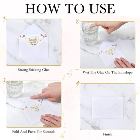 Outus 400 Pcs Mini Metallic Gift Card Envelopes, Small Business Cards Invitation Card Sleeves, 4 x 2.7 Inches (White)