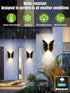 Agrollozi IP65 3000K Solar Butterfly Lights, Outdoor Butterfly Wall Lamp, Waterproof Garden Decor Solar Lights