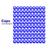 Autosampler Vials Cap, 9mm Blue Polypropylene Screw-Thread Caps with PTFE Red/Silicone White Septa by Biomed Scientific