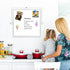 Dry Erase Magnetic White Board, 10" x 10" Double-Sided Desktop Whiteboard with Stand, Portable Small Set for Drawing,