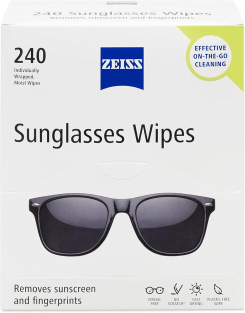 ZEISS Pre Moistened Sunglasses Cleaning Wipes 240 Count