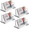 PARTSPOWER 4 Packs Acrylic Business Card Holders, Horizontal Clear Name Card Display Stand, Desk Accessory Organizer