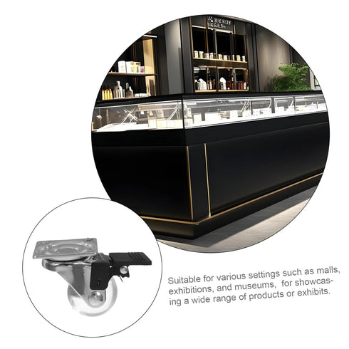 4pcs Cabilock Swivel Caster Wheels for Furniture Coffee Table Swivel Casters for Sofa Bedside Cabinet Floor Protection