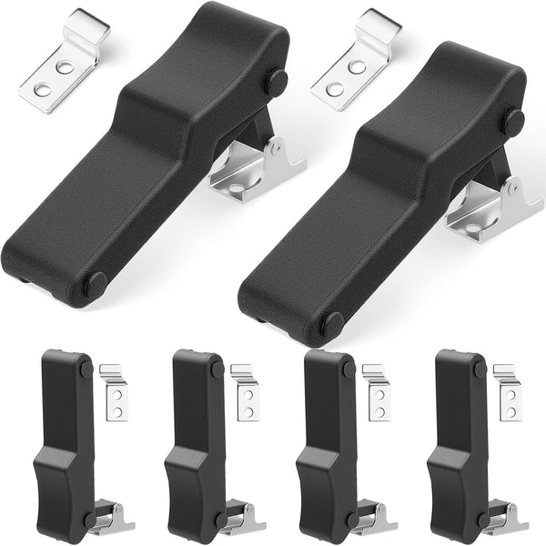 Mudder 4 Pcs Flexible Rubber Draw Latch for Cooler, Front Storage Rack with Stainless Steel Keeper