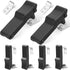 Mudder 4 Pcs Flexible Rubber Draw Latch for Cooler, Front Storage Rack with Stainless Steel Keeper