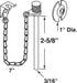 9858 3/16 2-5/8 Pack) Prime-Line U Sliding Patio Door Pin, In. x In., Steel Pin and Retaining Ring, Chrome Plated