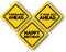 Jayd Products 3 Year Old Birthday Caution Signs, 16.5" Across, Construction Party Signs (3ct)