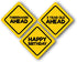 Jayd Products 3 Year Old Birthday Caution Signs, 16.5" Across, Construction Party Signs (3ct)